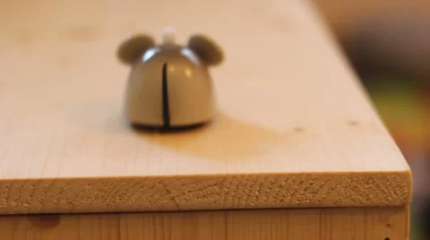 A toy mice moving on a table comes and goes Stock Footage 66543313