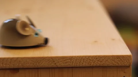 A toy mice moving on a table stops Stock Footage 66543321
