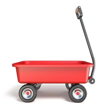 Toy mini wagon side view 3D 库存插图