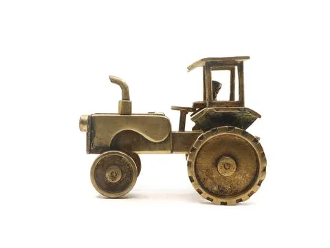 Toy model of an old rusty tractor truck Stock Photos