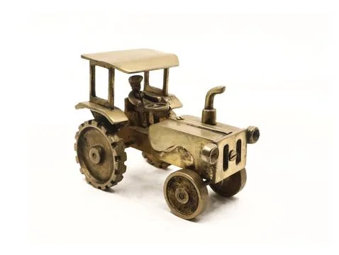 Toy model of an old rusty tractor truck Stock Photos