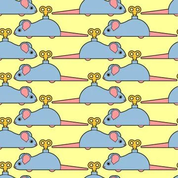 Toy mouse pattern seamless. Baby fabric ornament Stock Illustration