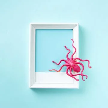 Toy octopus on a frame 写真素材