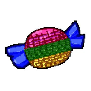 Toy pinata pixel art vector illustration Stock Illustration