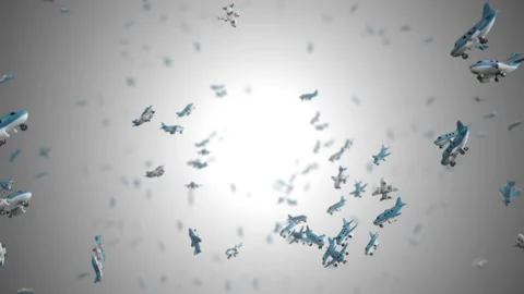 Toy PLane on Light Background Looped Video stock 265898226