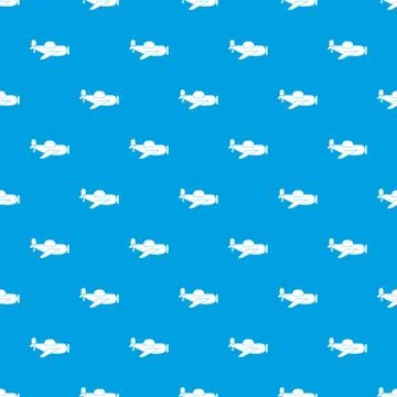 Toy plane pattern seamless blue Illustrazione stock