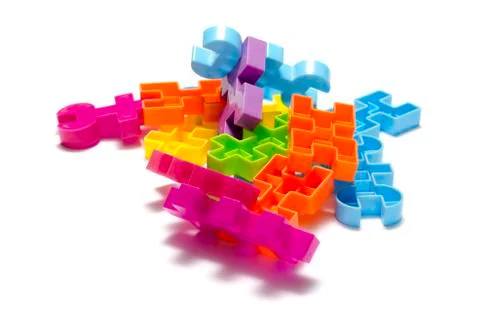 Toy plastic block Stock Photos