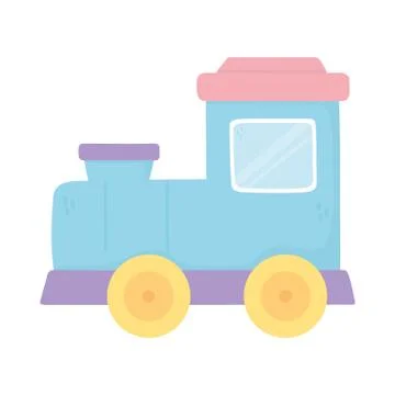 Toy plastic train icon design white background Stock Illustration