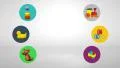 Toy plasticine icons. Stop-motion animation. HD Footage