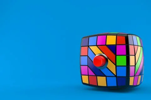 Toy puzzle with push button Stock Illustration