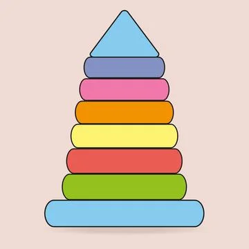 Toy pyramid Stock Illustration