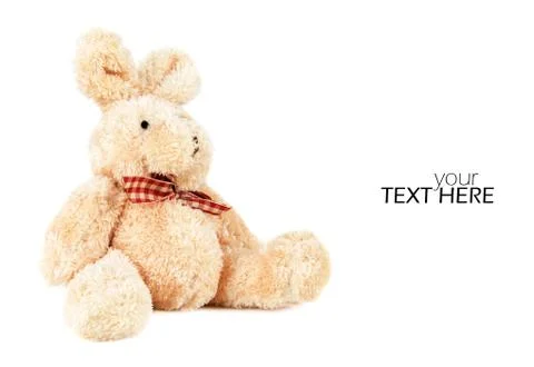 Toy rabbit with the copy space Stock Photos