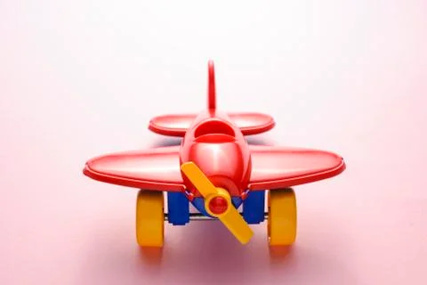 Toy red plane Stock Photos