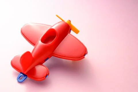 Toy red plane Stock Photos