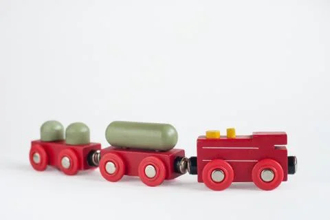 Toy red train Stock Photos