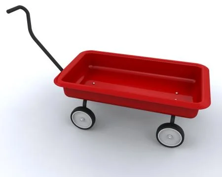 Toy red wagon Stock Illustration