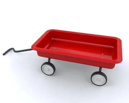 Toy red wagon Stock Illustration
