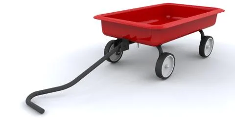 Toy red wagon Stock Illustration