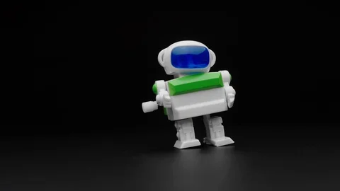 Toy robot dancing. 스톡 동영상 128607880