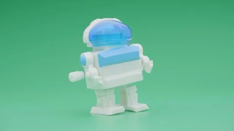Toy robot dancing. Stock Footage 129525580