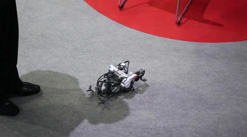 Toy robot on floor Stock-Footage 61565193
