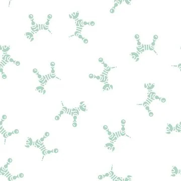 Toy robot glyph seamless pattern Illustrazione stock