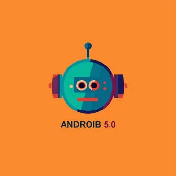 Toy robot head. Robotic Logo Design template Stock Illustration