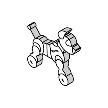Toy robot isometric icon vector illustration Stock Illustration