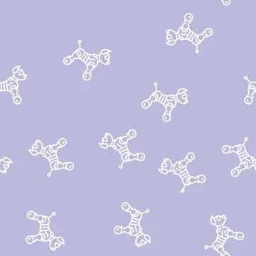 Toy robot line seamless pattern Illustrazione stock