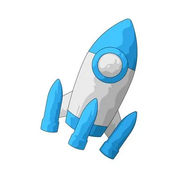Toy rocket illustration Illustrazione stock