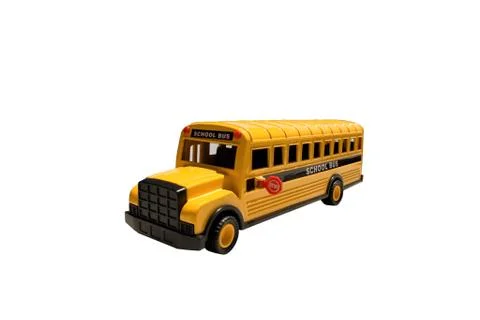 Toy School Bus Side Stock Photos