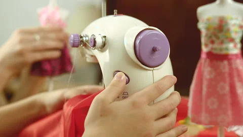 A toy sewing machine Stock Footage 73812891