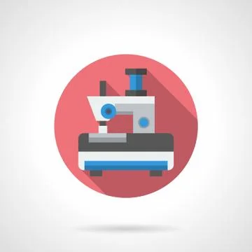 Toy sewing machine round flat vector icon Illustrazione stock
