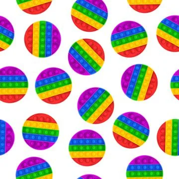 A toy in the shape of a circle. Pop it, Simple Dimple. Stock Illustration