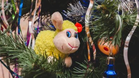 Toy sheep Stock Photos