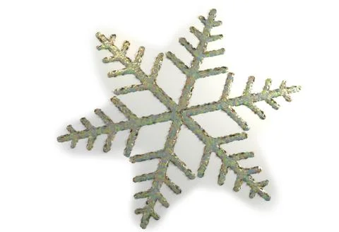 Toy snowflake - isolated on white 3d illustration Stock Illustration