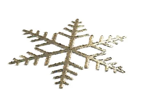 Toy snowflake - isolated on white 3d illustration Stock Illustration