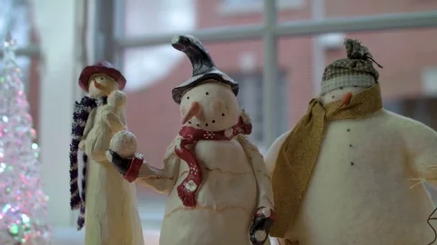 Toy Snowmen dolls Stock Footage 83667795