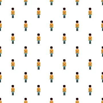 Toy soldier nutcracker pattern creating military background Illustrazione stock