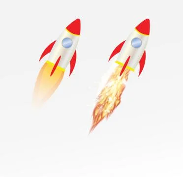 A toy space rocket Stock Illustration