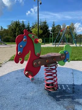 A toy standing on the playground. Stock Photos