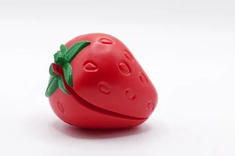 A toy strawberry that can be split in half Stock Photos