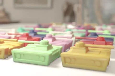 Toy tanks Stock Illustration