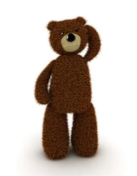 Toy teddy bear on a white Stock Illustration