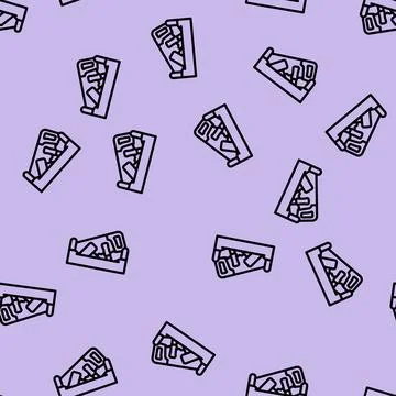 Toy tools baby line vector seamless pattern Stock Illustration