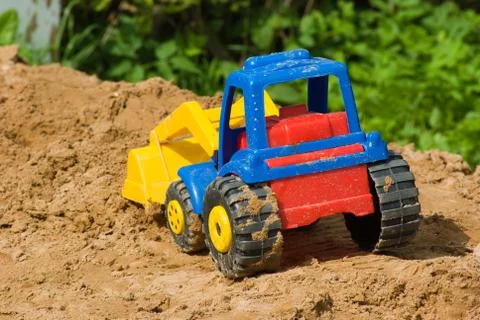 Toy tractor. Stock Photos