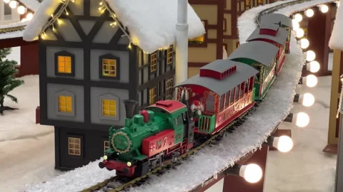 A toy train. A Christmas decoration Stock Footage 294555174