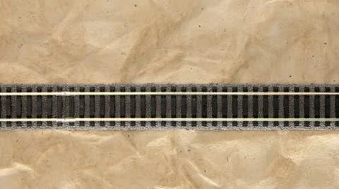 Toy train in desert Video stock 12364007