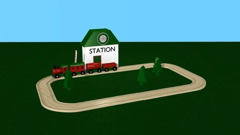 Toy train Stock Footage 79866969