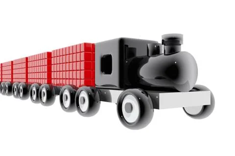 Toy train with goods Stock Illustration
